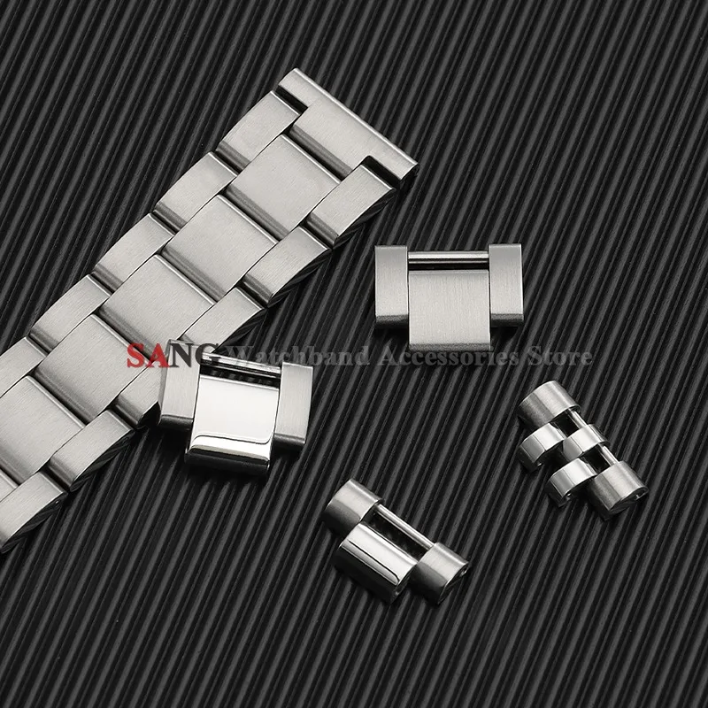 16*8/16*9mm Stainless Steel Extension Link for Rolex Green Water Ghost  for Oyster Jubilee Metal Strap Watch Band Link Accessory