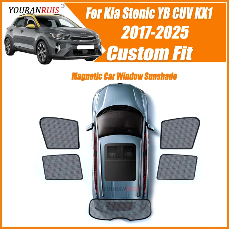 

Car windows Sun Shades For Kia Stonic YB CUV KX1 2017-2025 Sunshades Magnetic Heat insulation Window Visor Car Accessories