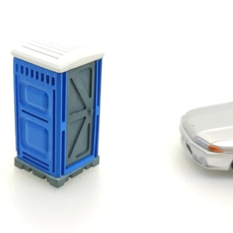 1:64 1/87 HO Manual Car Model Scene Simulation Toilet Mobile Toilet Garage Sand Table G053