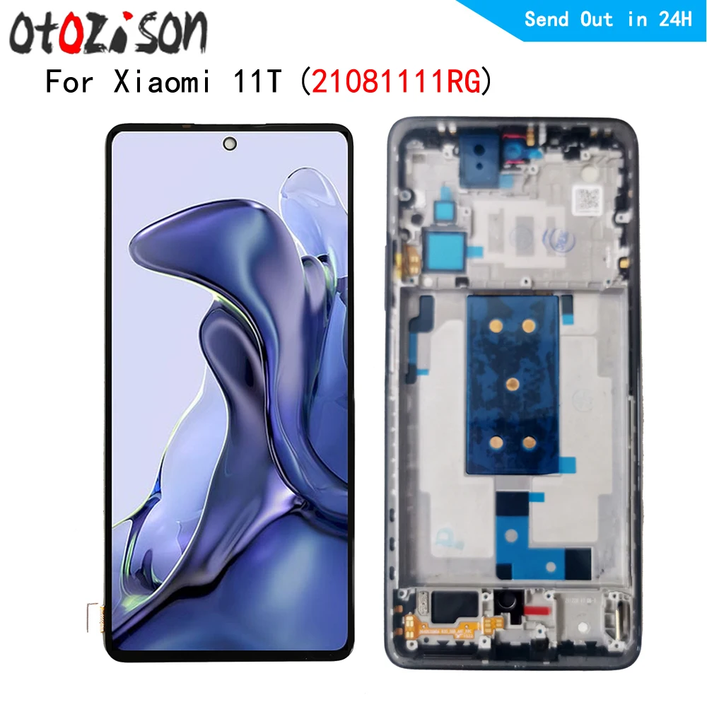 

6.67" AMOLED LCD Screen For Xiaomi 11T 21081111RG LCD Display Touch Panel Screen Digitizer with Frame Assembly