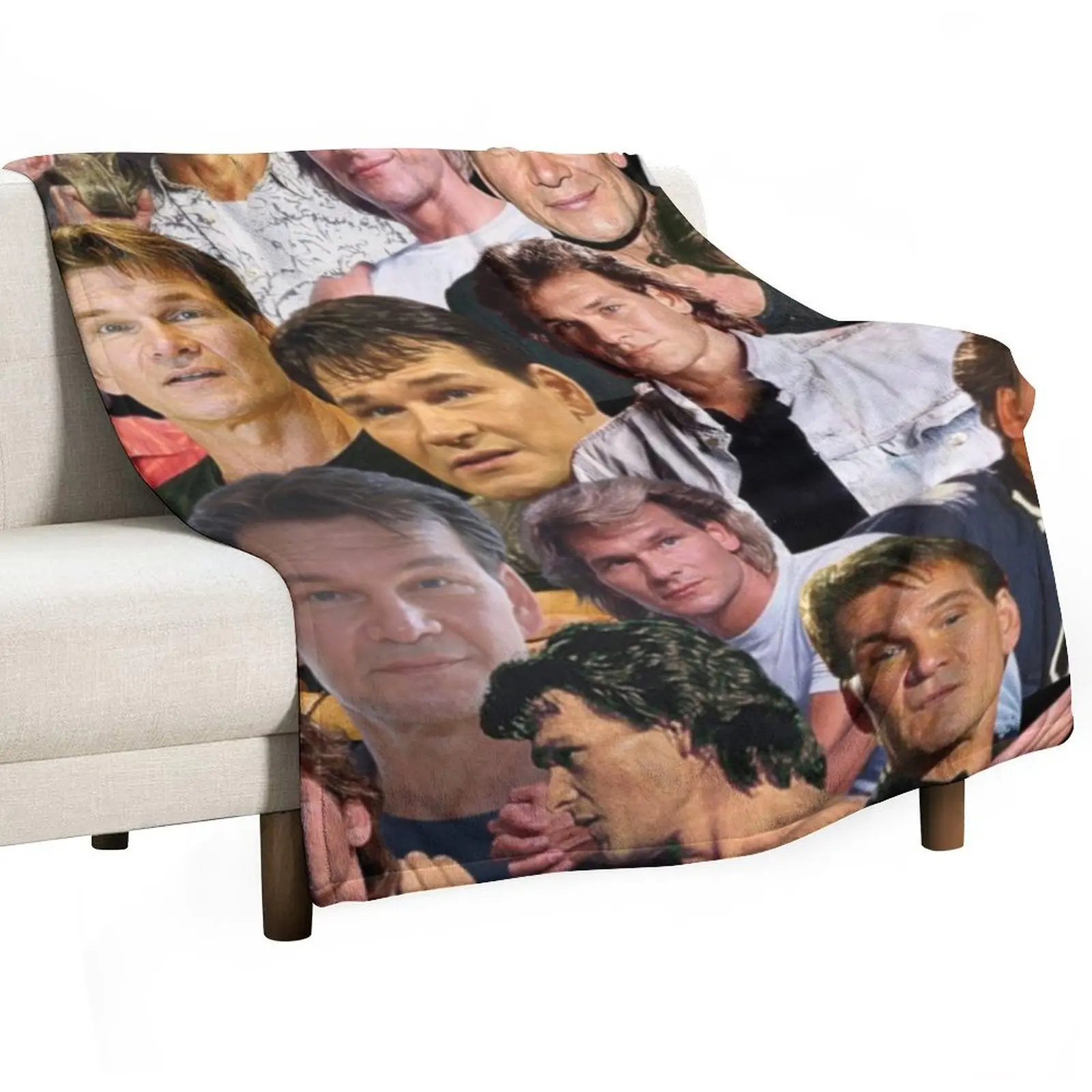 patrick swayze photo collage Throw Blanket Luxury Thicken Fashion Sofas Bed covers funny gift Plaid Decoratives Blankets