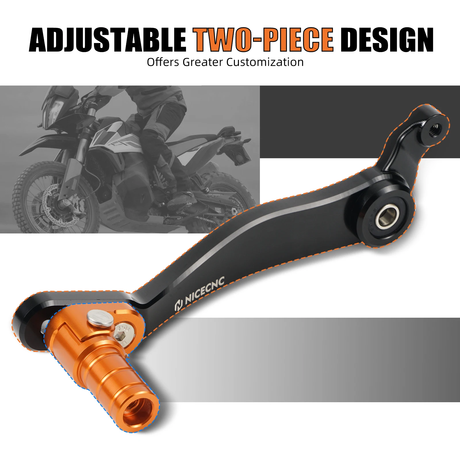 NICECNC Für KTM 790 Adventure /R /Rally 890 Adventure /R /Rally 21-25 890 SMT Verlängerter Schalthebel Für Husqvarna 901 Norden – Detail 3