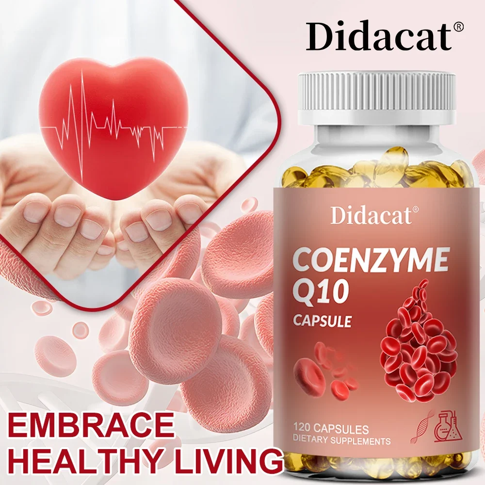 Coenzyme Q10 Capsules Provide Energy Cardiovascular Heart Health Anti-aging Organic Ultra-high Absorption Rate COQ10