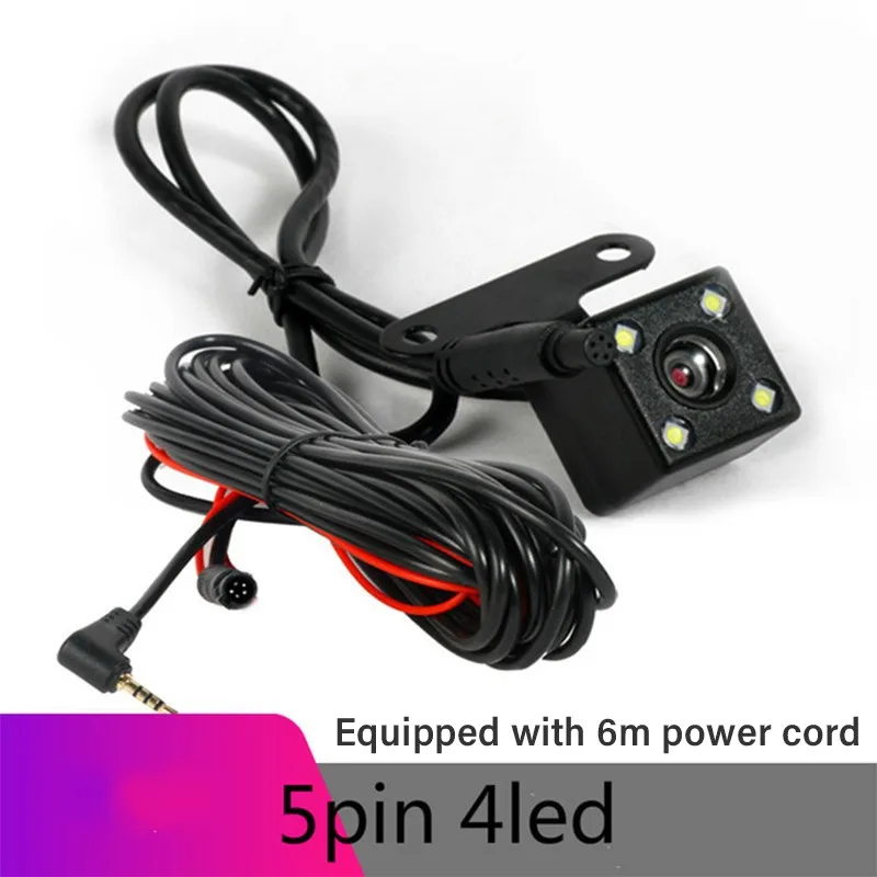 5 Pin HD Car Rear View Camera 170 Degree Wide Angle Waterproof 4 LED Night Vision Car Parking Reversing Camera Monitor Accessory