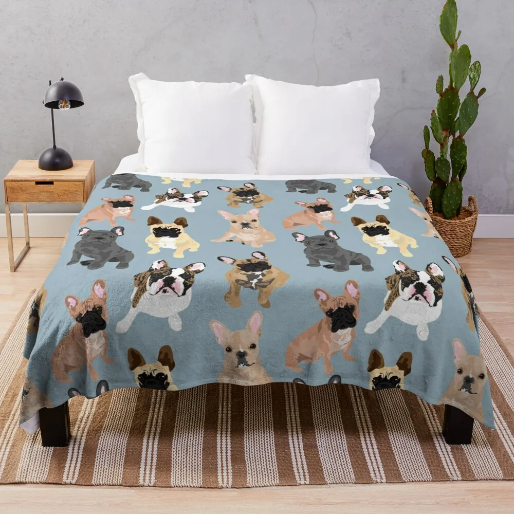 

Frenchie Throw Blanket Soft Blanket Decorative Blankets