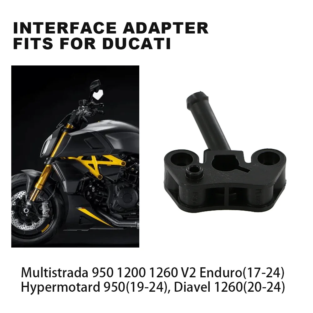 For Ducati Multistrada 950 1200 1260 V2 Hypermotard 950 Diavel 1260 Fuel Tank Cap Base Interface Adapter Exhaust Gas Connector