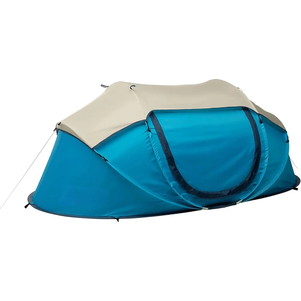 Pop-Up Camping Tent, with Pre-Assembled Poles, Adjustable Rainfly, & Taped Floor Seams 2 Person Tent Sets Up in 10 Seconds