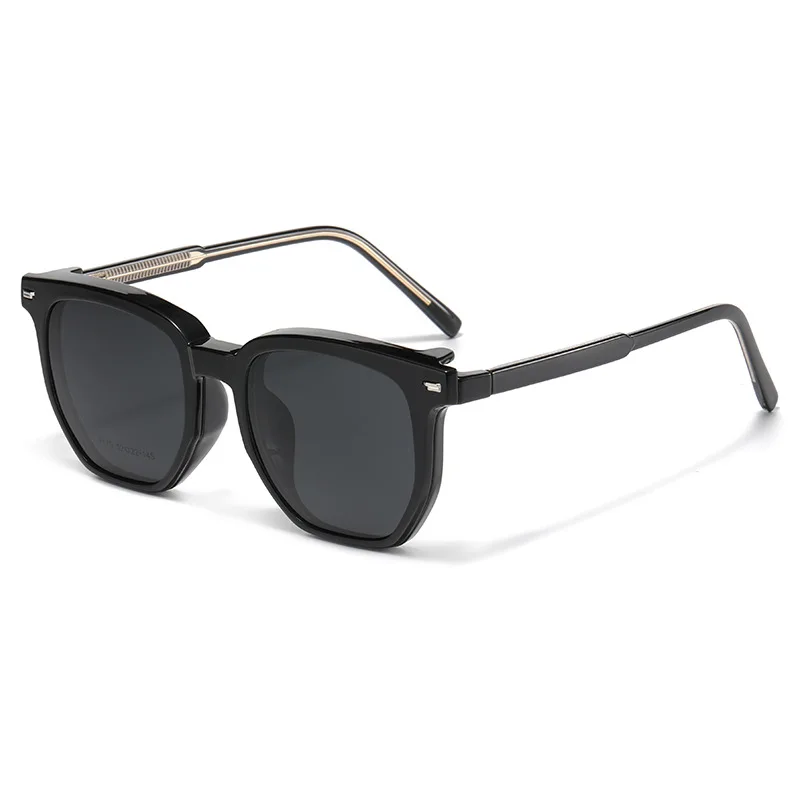 FIRADA 2024 Fashion Square Polarized Glasses Retro Magnetic Eyewear Optical Prescription Eyeglasses Frame For Men Women 8179-C