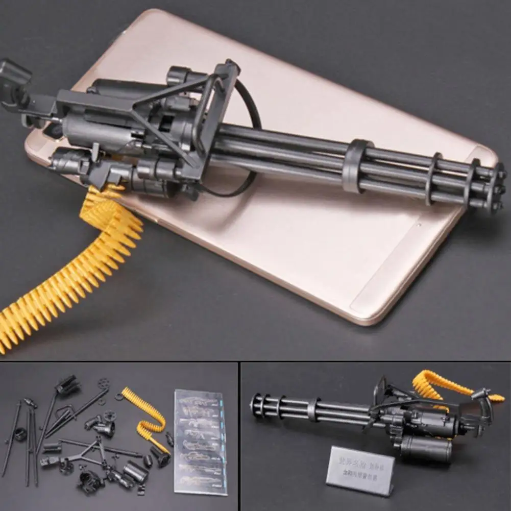 M134 metralhadora Minigun Gatling para crianças, figuras de ação, quebra-cabeças modelo, arma soldado militar, arma de fogo, brinde, escala 1:6