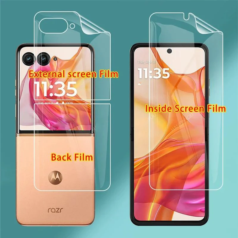 

3PCS Matte Hydrogel Film for Motorola Razr Plus RAZR+ 2023 2024 Screen Protector for Moto RAZR 40 50 Ultra Protective Film