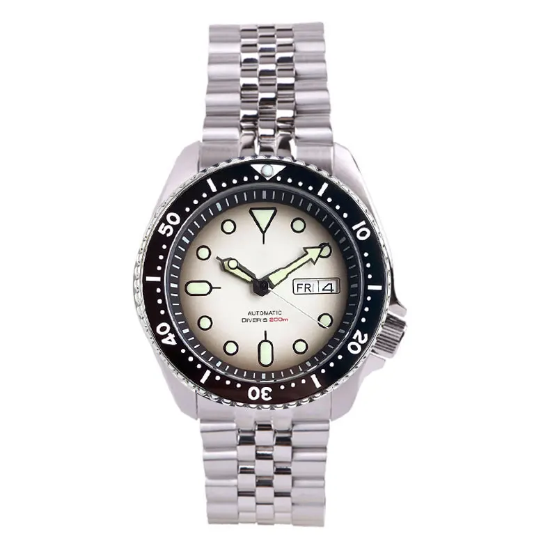 Tandorio Mod NH36AA Wochentag Datum Stahl Mechanische Uhr Männer 120 klicks Lünette Kapitel Ring 3,8 Krone 20bar Wasserdichte Uhr 4