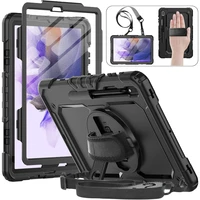 Funda a prueba de golpes para Samsung Galaxy Tab S11 Ultra 14,6 ""S10 FE + 13,1 Lite10.9 S9 Plus 12,4 S8 S7 Protector de pantalla + funda para cinturón con asa