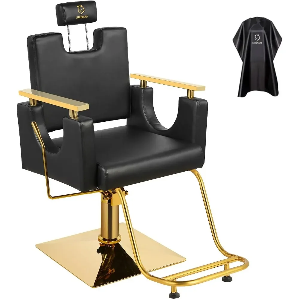 

Barber Chair Hair Chair Salon Chair,Hydraulic Rolling Swivel Barbers Chairs Reclining Barber Chairs, 360 Degree Swivel