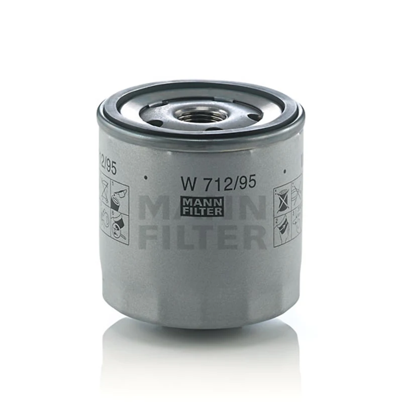 MANNFILTER W712/95 Oil Filter Fits VW Volkswagen Polo Golf T-Cross Jetta UP! Tiguan AUDI SKODA Octavia SEAT Leon III L04E115561