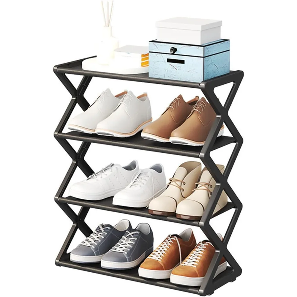 

X-Type Shoe Rack - Non-Woven Shoe Organizer Shelf, Shoe Organizer for Closet, Entryway, Garage & Corridor, Shoe Rack for Entrywa
