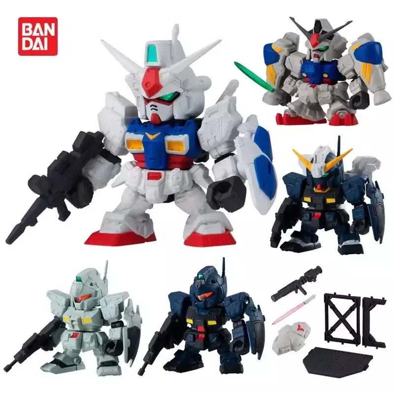 

Bandai подлинные 6 шт. Gashapon Forte 14 RGM-79Q GM Quell экшн-фигурки в сборе, набор моделей, игрушки для детей