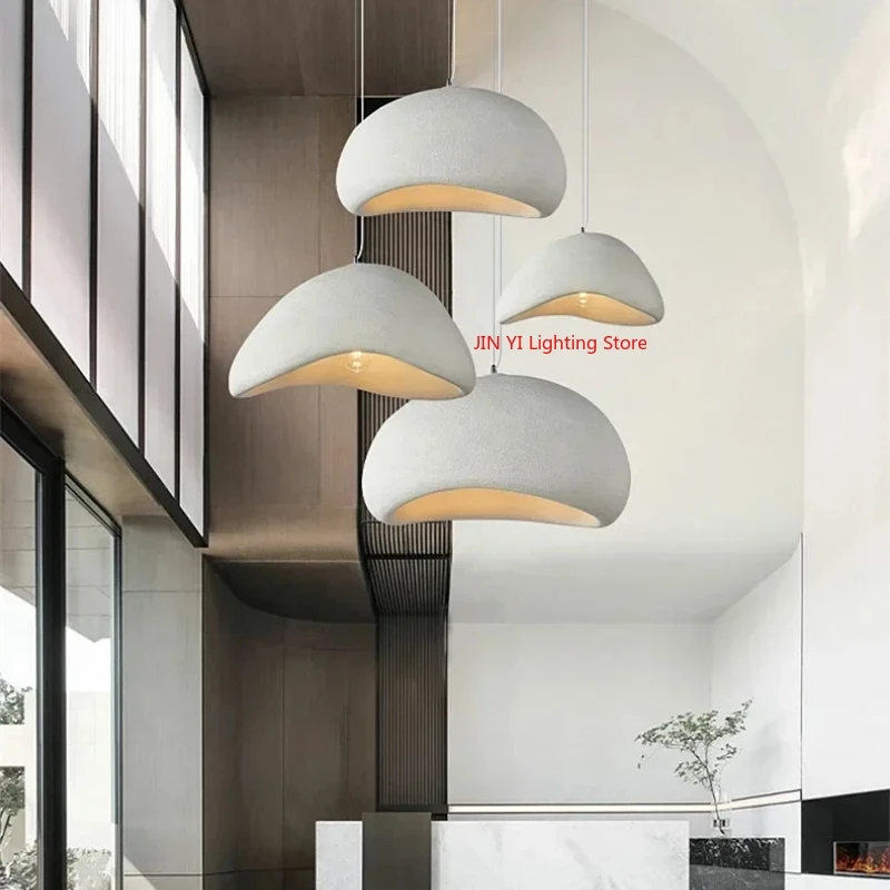 

Светодиодные люстры ваби-саби для гостиной, кухни, острова, ресторана, внутреннего декора, подвесной черный, белый цвет, проволочная подвеска