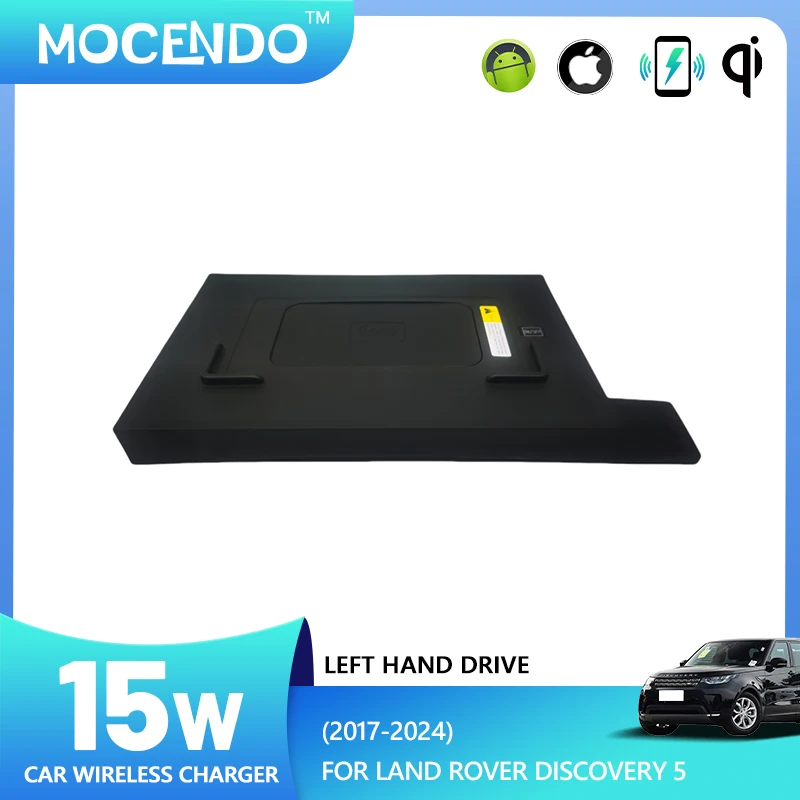 

For Land Rover Discovery 5 2017 2018 2019 2020 2021 2022 2023 2024 LHD Car 15W Wireless Charging Phone Base Accessories Trim
