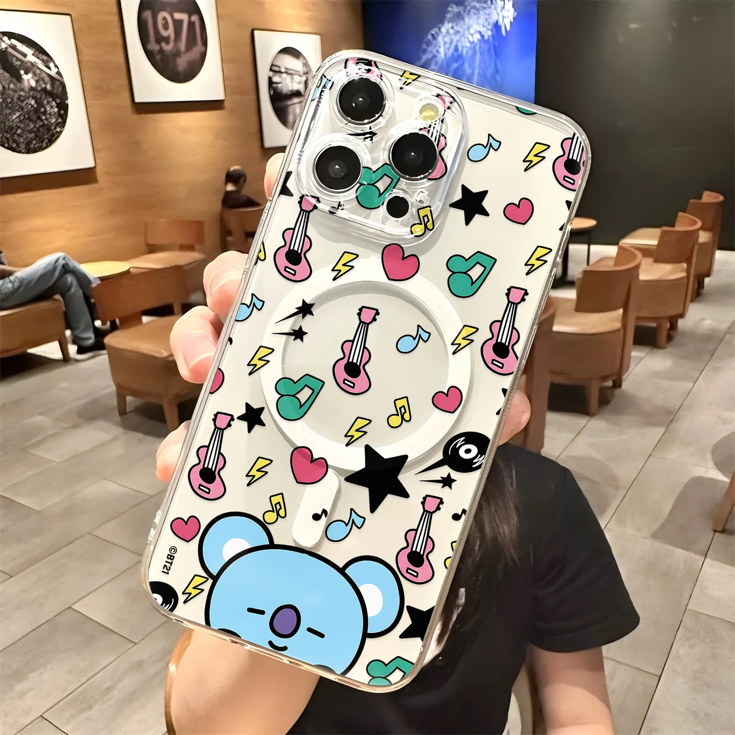 Cute B-BT21 Cartoon Hot New Magnetic Phone Case For IPhone 18 17 16 15 14 13 12 11 8 7 Air Plus Pro Max XR Soft Clear Tpu Cover - view 5
