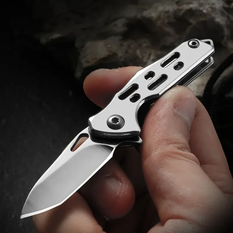 

Convenient Stainless Steel Pocket Knife Mini Folding Knife Carry-on Defense Keychain Portable - 3.5" Tactical Folding Knife