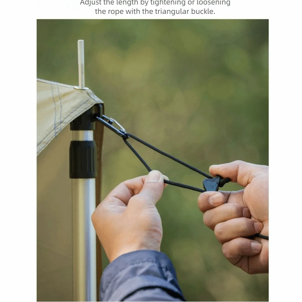 Multifunctional Outdoor Clothesline Windproof Non-slip Travel Laundry Drying Line Multi-purpose with 10 Hooks