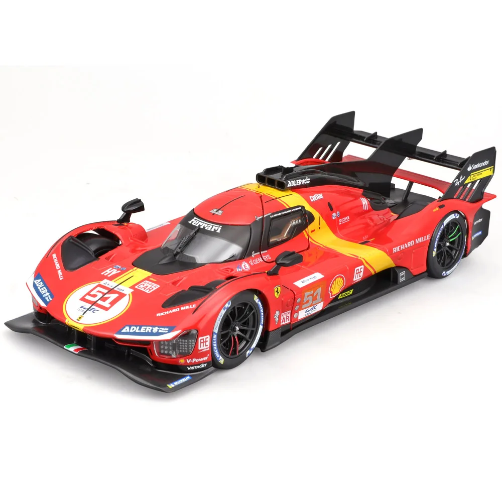 Bburago 1:43 le mans ferrari 499p 2022 488 250 512 liga de luxo veículo diecast puxar para trás carros modelo brinquedo coleção presente