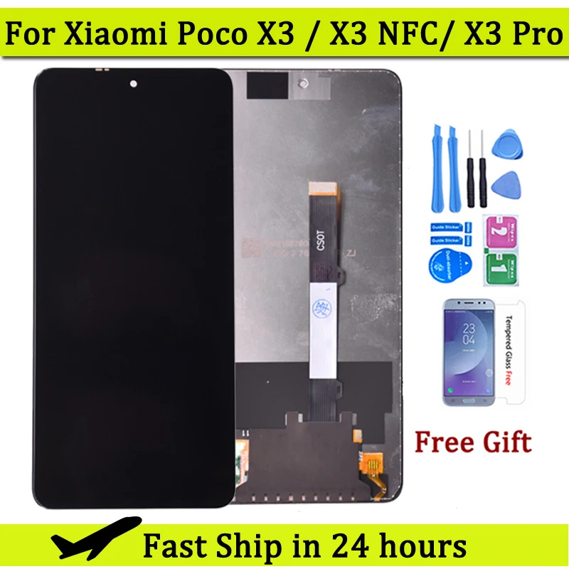 For Xiaomi POCO X3 LCD Display Touch Screen Digitizer For POCO X3 Pro NFC LCD Replacement Parts M2007J20CG Display