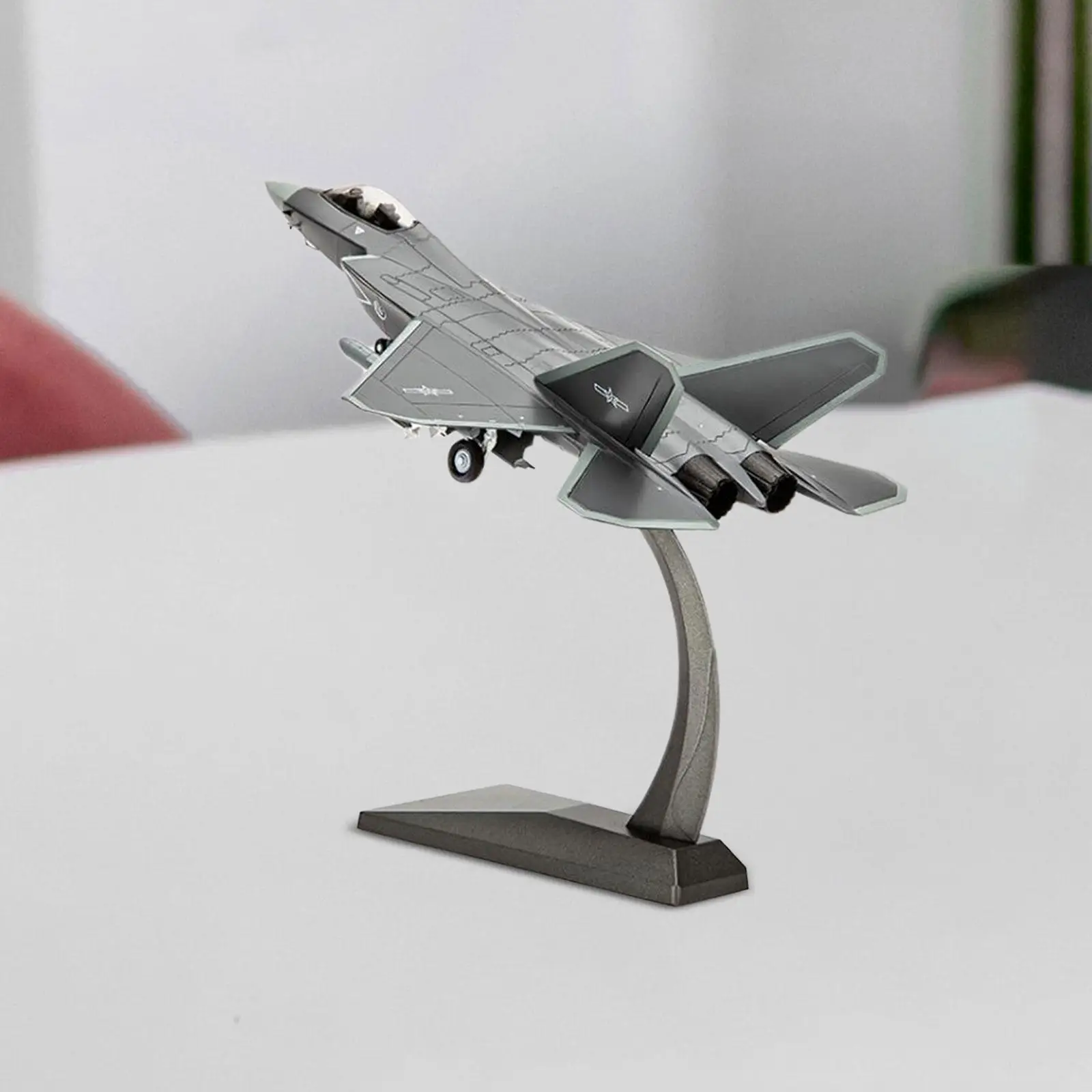 

1/72 Scale Fighter Model Collectables Tabletop Decor with Display Base Alloy Airplane Model for Home Bedroom Office Bar Shelf