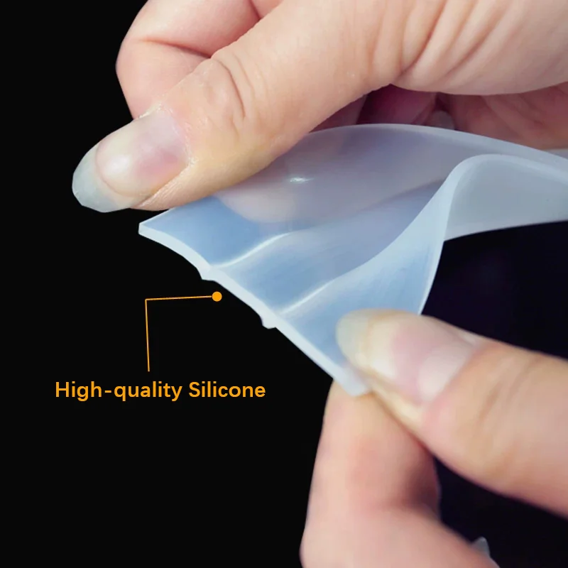 1m U-Shaped Transparent Silicone Edge Strip, Anti-Collision Glass Table Edge Protection Seal, Flexible U-Channel Seal
