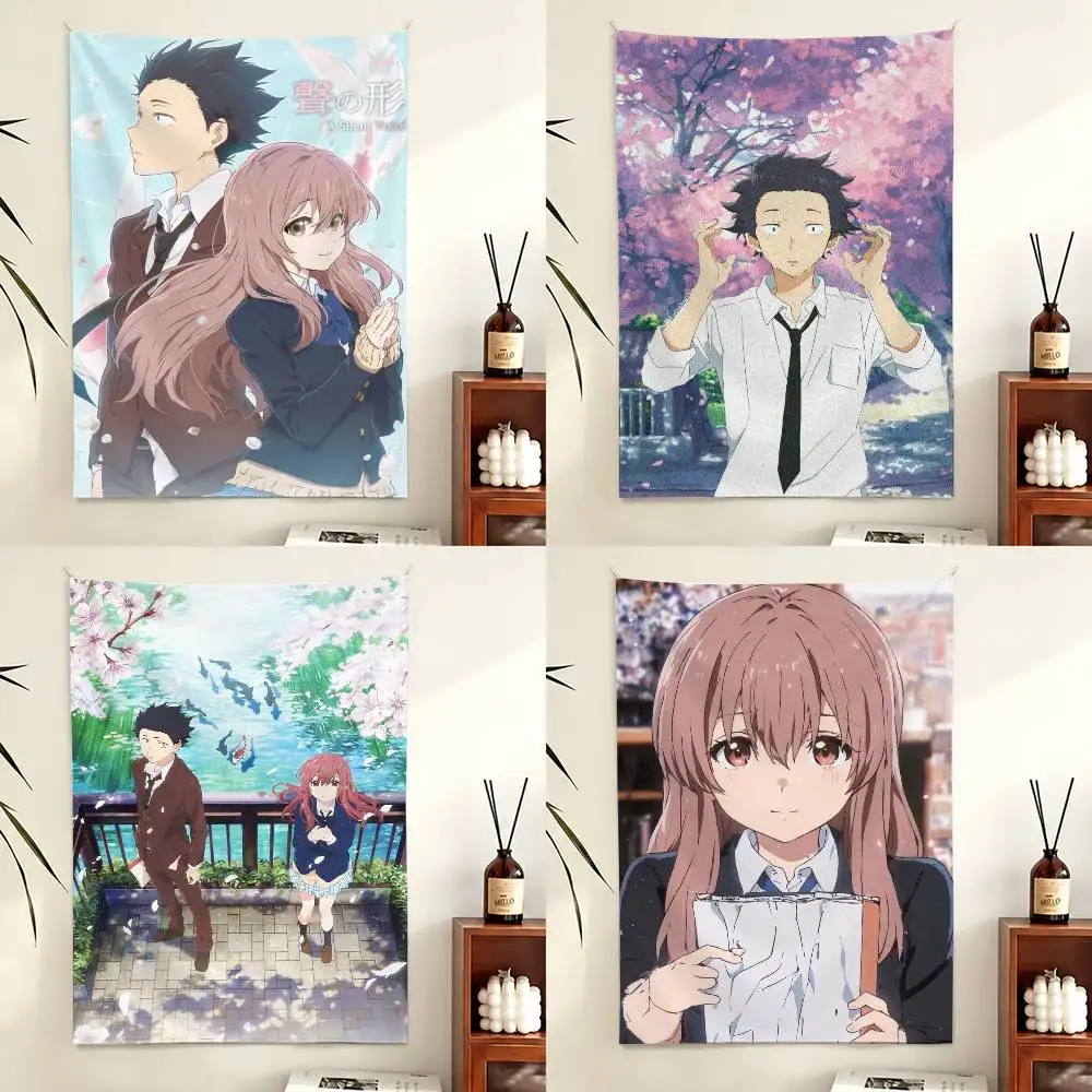 

A Silent Voice Shoya Nishimiya Flag Digital Printing Banner for Garage Wall Out Door Decoration