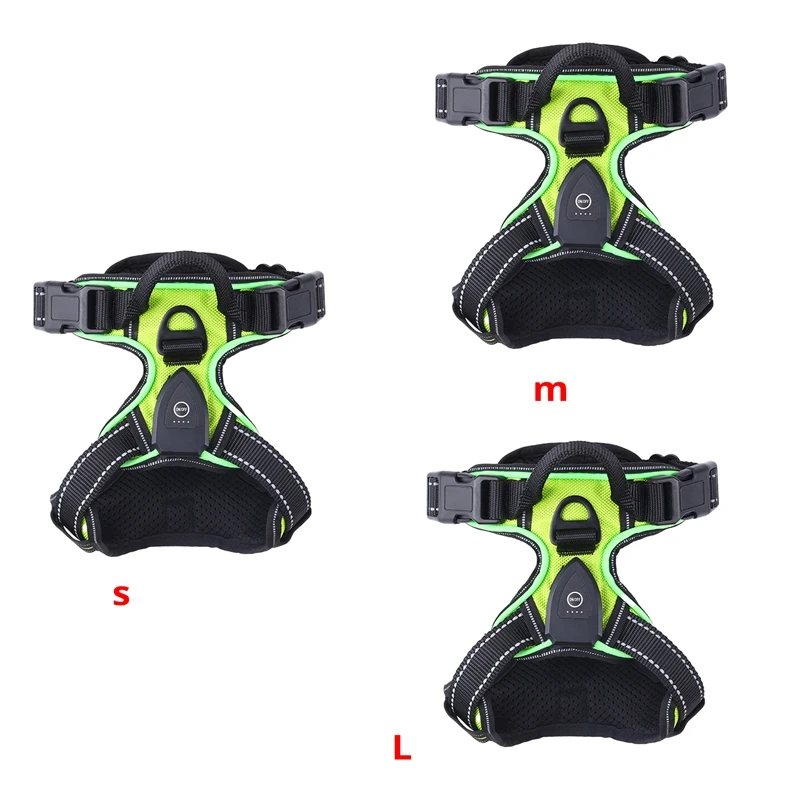 Luminous Pet Harness Luminous Dog Harness Adjustable Luminous Pet Chest Strap