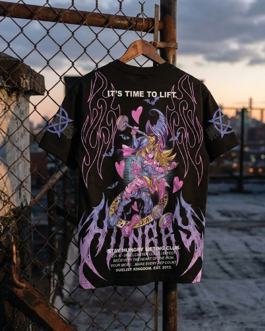 Yu-Gi-Oh Magic Girl Grafik-T-Shirts für Herren, O-Ausschnitt, Baumwolle, gewaschen, Anime-T-Shirts, Kurzarm-Shirts, Geschenk-Tops, Sommer-T-Shirt