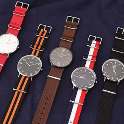 18/20/22/24mm Cambos Stripes Strong Fabric Nylon Watch Watchbands Woven Straps Bands Buckle Belt 18mm 20mm 22mm 24mm Watchband