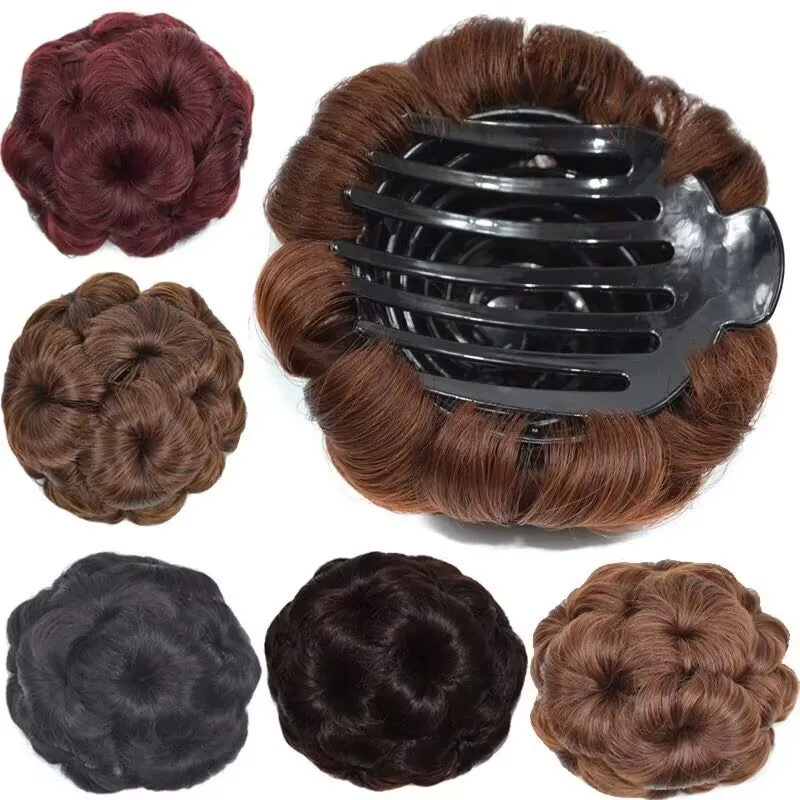 Synthesis Claw Clip Extension Clip In Hair Women Hairpiece Curly Hair Bun Fashion Hair Bag Hair Extension Hair Bands