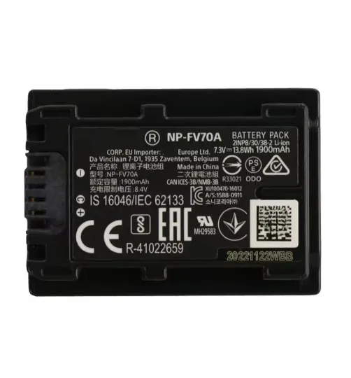 NEW NP-FV70A NPFV70A 1900mA Camera Battery for Sony FDR-AX40 AX700 AX45 AX60 AX100E AXP55 CX680 AXP55