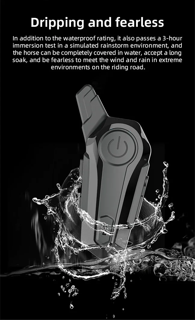 X1 Plus Motorradhelm-Intercom Bluetooth 5.0 Motorrad-Funkheadset 1000m Interphone-Lautsprecher Freisprecheinrichtung Walkie-Talkie für Helme – Detail 3