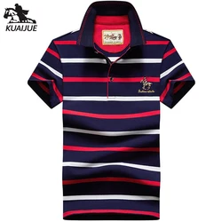 Polo de manga corta para hombre, camisa informal con cuello levantado, de negocios, de alta calidad, a la moda, novedad de verano, 8636