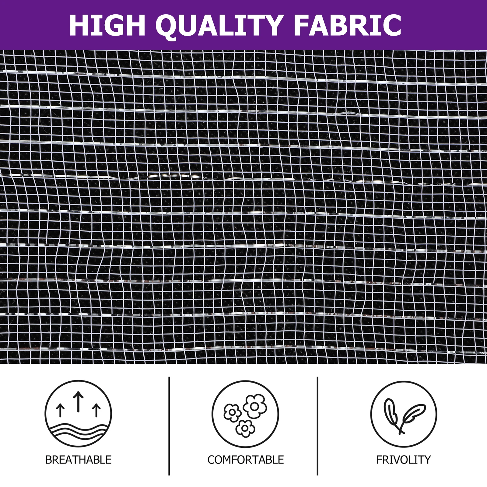 

2 Rolls Halloween Decorative Mesh Ribbon White Volumes Flowers Glitter PP Plastic Metallic Breathable Practical