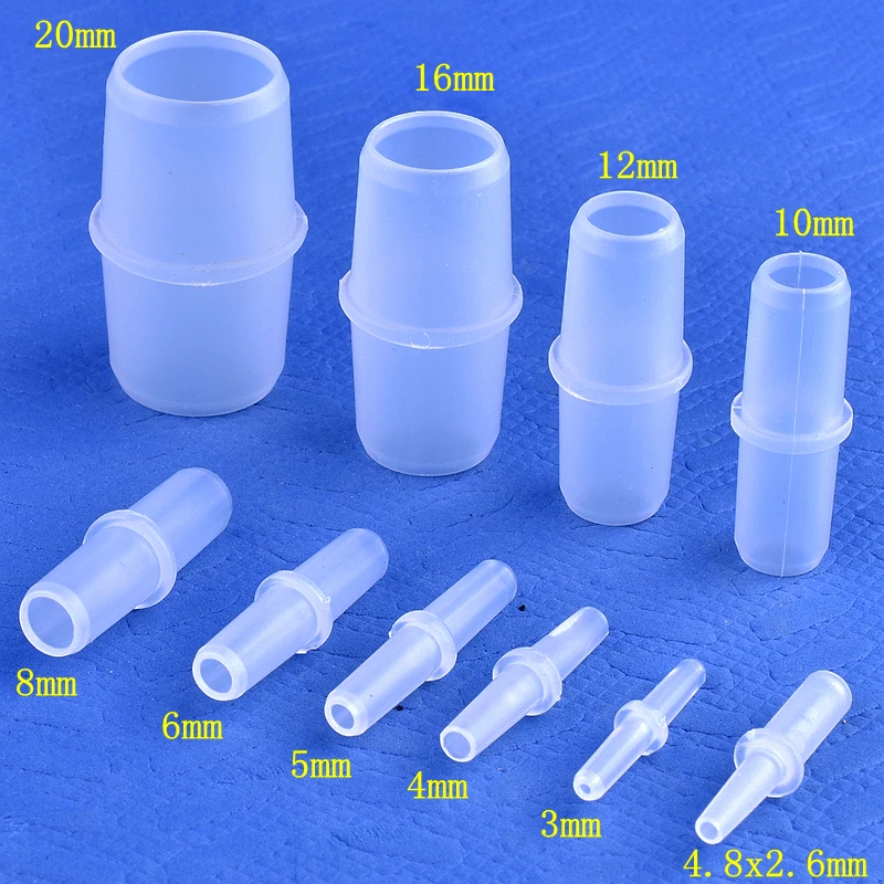 5~200 Pcs Flat Mouth Direct 3~20mm Hose Plastic Equal Diameter Connectors Aquaculture Fish Tank Air Pump Water Pipe Adapter