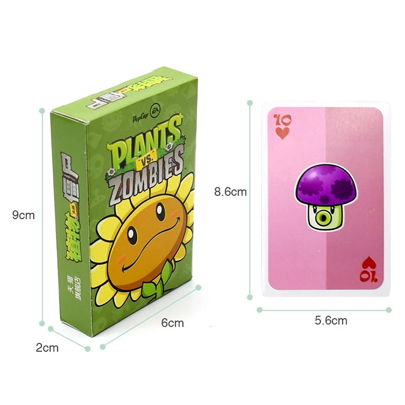 PLANTS VS ZOMBIES Playing Card War In The Garden Edition High Quality Printing Paternity Game Poker Collectibles Child Toys Gift