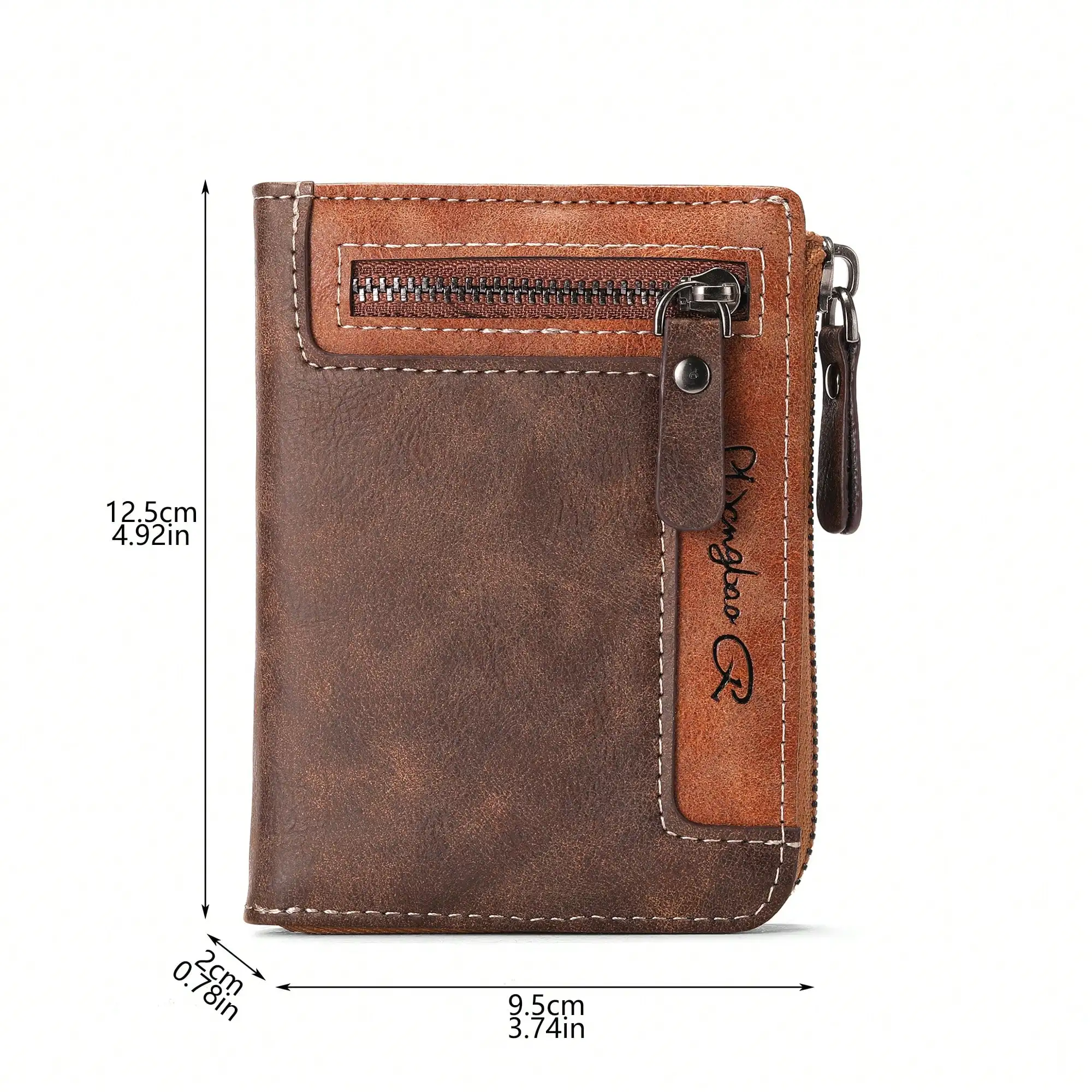 1 Piece New Retro Multi-Function Zipper Wallet, Fashion Men's Billfold, Youth Student Versatile Card Holder, Great Gift For Young Men For Men Wallet Mini Wallet Purse Wallet Men Wallet Leather Small Wallet