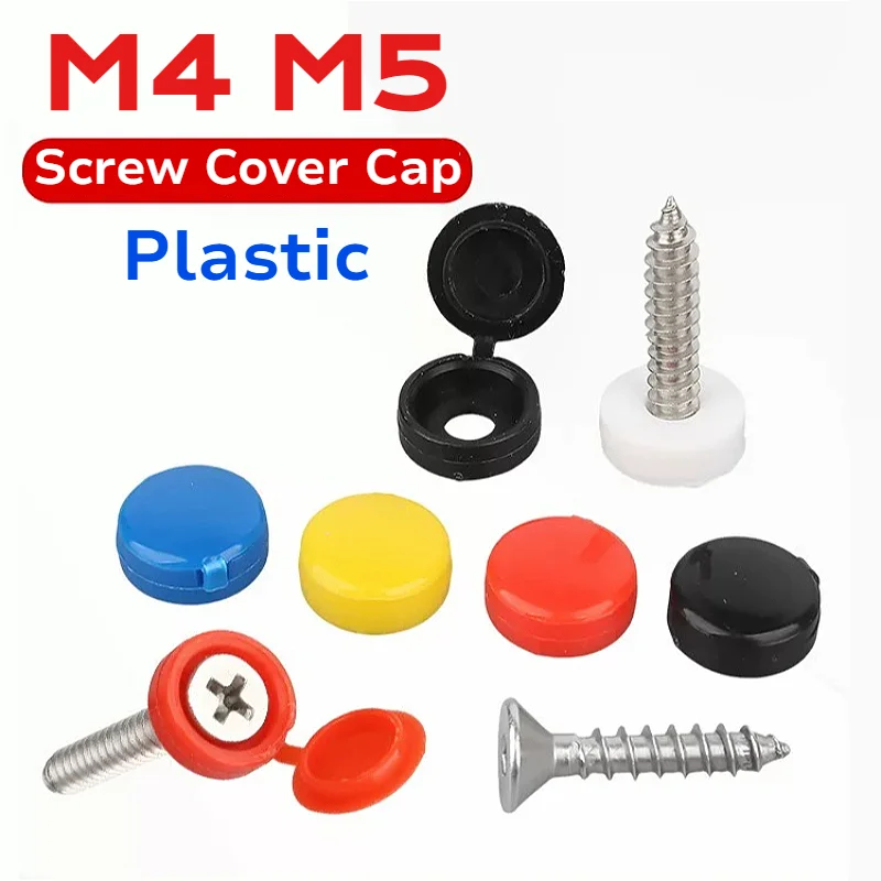 M4 M5 Plastic Screw Cover Cap One-piece Screw Cap Cover Nail Nuts Bolts Decorative Cover Screw Folding Caps Screws