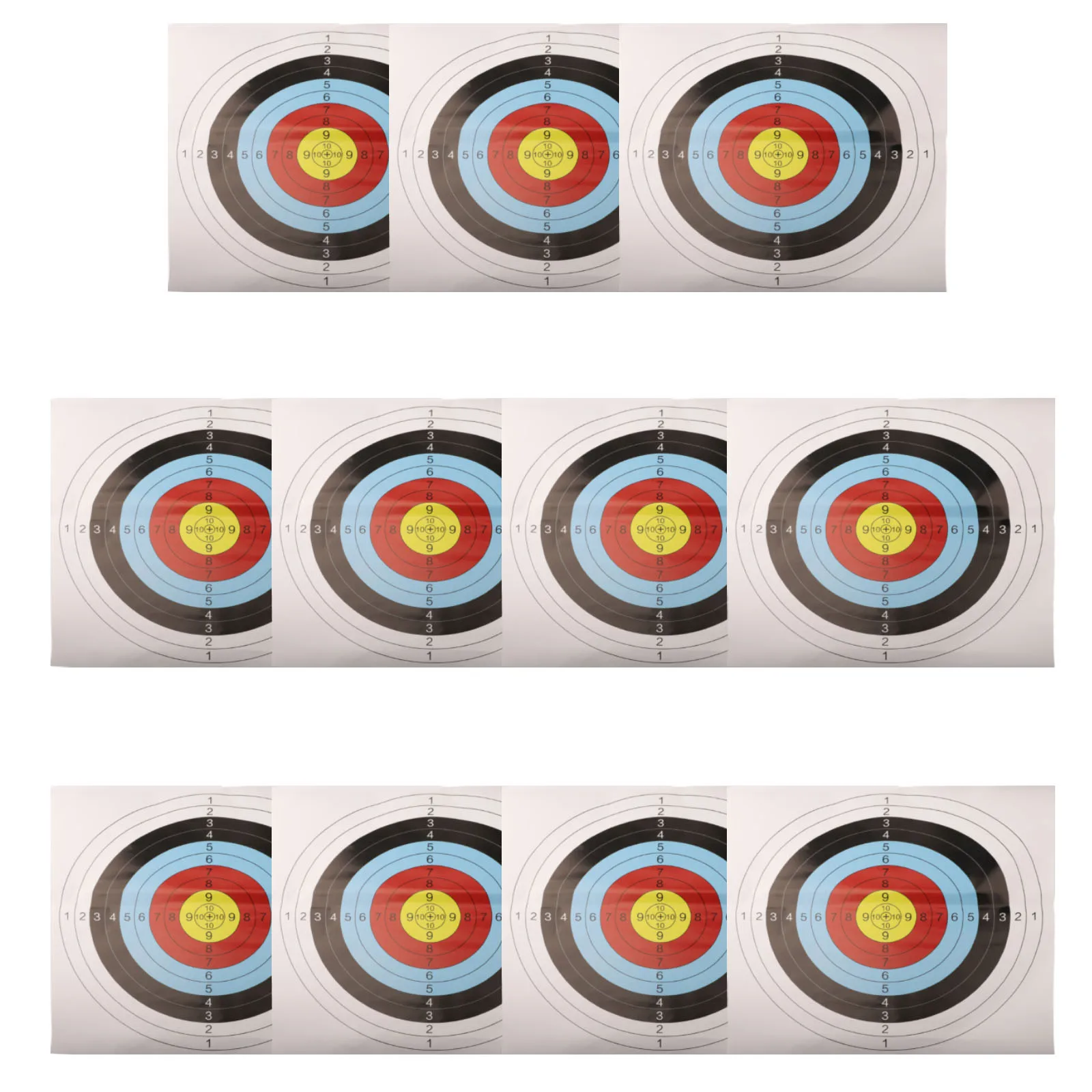 مجموعة من 10 أهداف ورقية للوجه مقاس 60 × 60 سم من مادة خفيفة الوزن للتدريب على الممارسة الخارجية مناسبة للنوادي #2