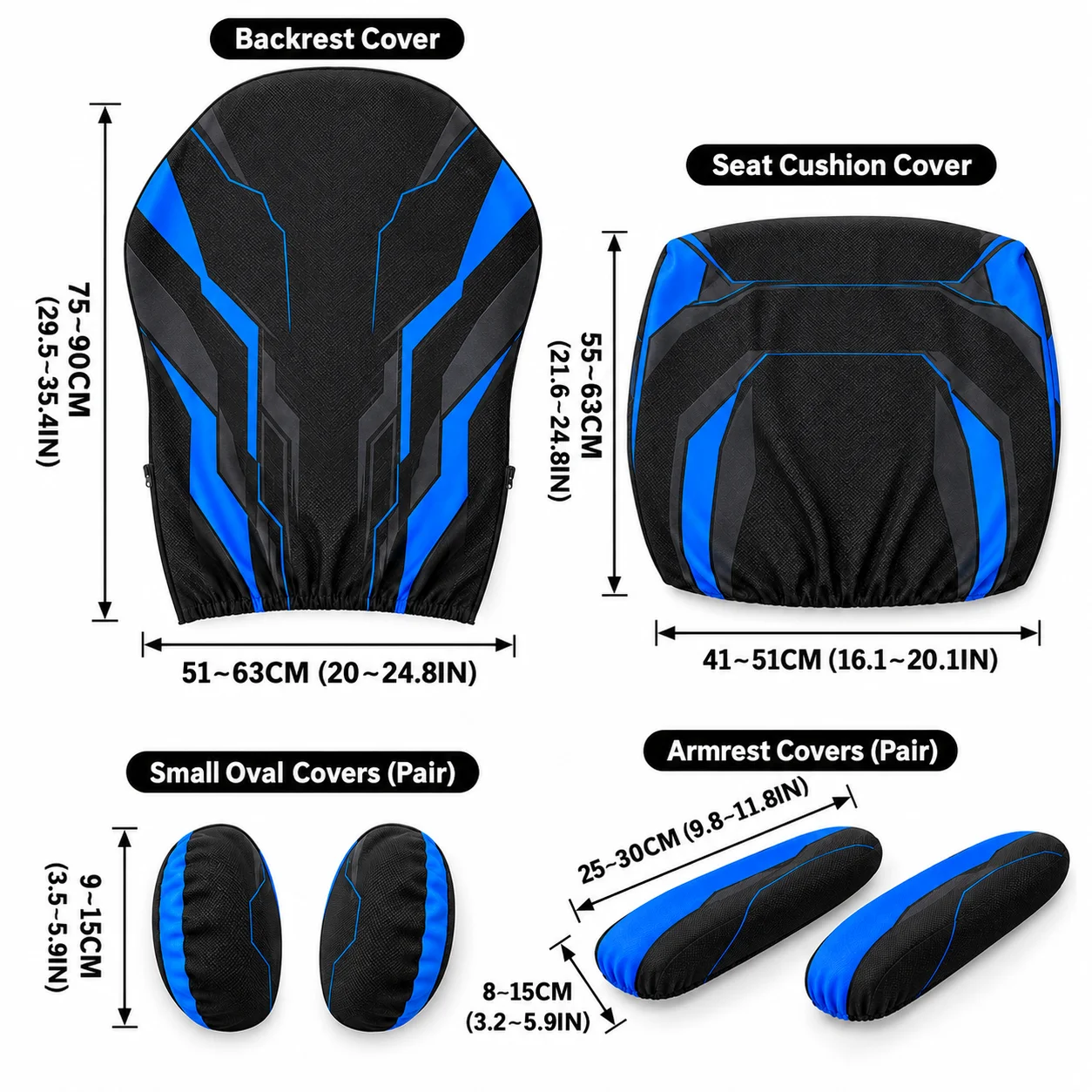 Custom Gaming Chair Cover Set, Personalized Stretch Chair Slipcover with Your Design, Washable Protector for Gamer Room & Office