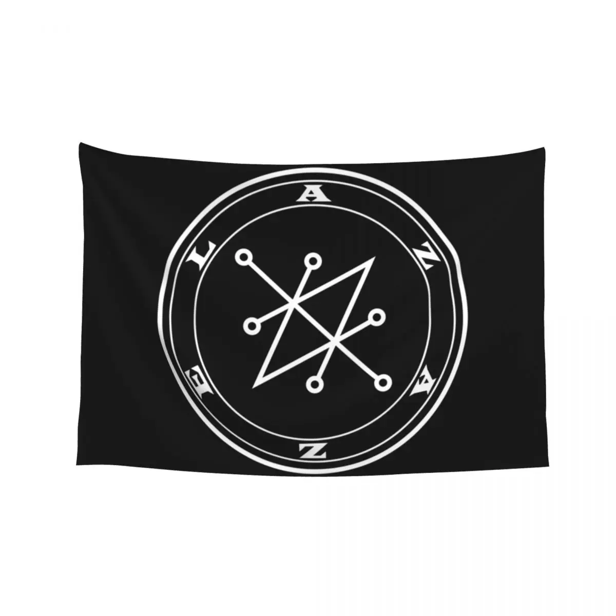 

Azazel demon white Sigil occult Magick Seal Tapestry Home Decorations House Decorations Hanging Wall Carpet On The Wall Tapestry