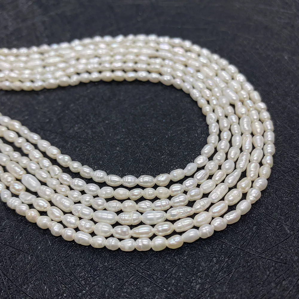 2-13mm Natural Freshwater Pearl Beads Irregular Rice Loose Beads for Jewelry Making DIY Necklace Bracelet Earrings Accessories