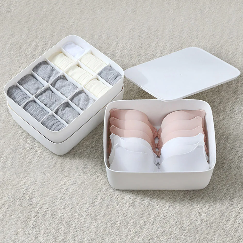 

Underwear Storage Box Socks Basket Stackable Bra Tidy and Clean Container Divider