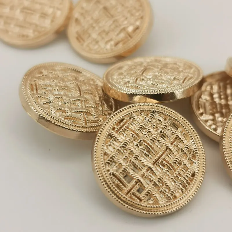 10pcs 15/17.5/22.5mm Luxury Stylish Woven Striped Mesh Buttons Jackets Suits Sweaters Shirt Buttons Garment Sewing Accessories