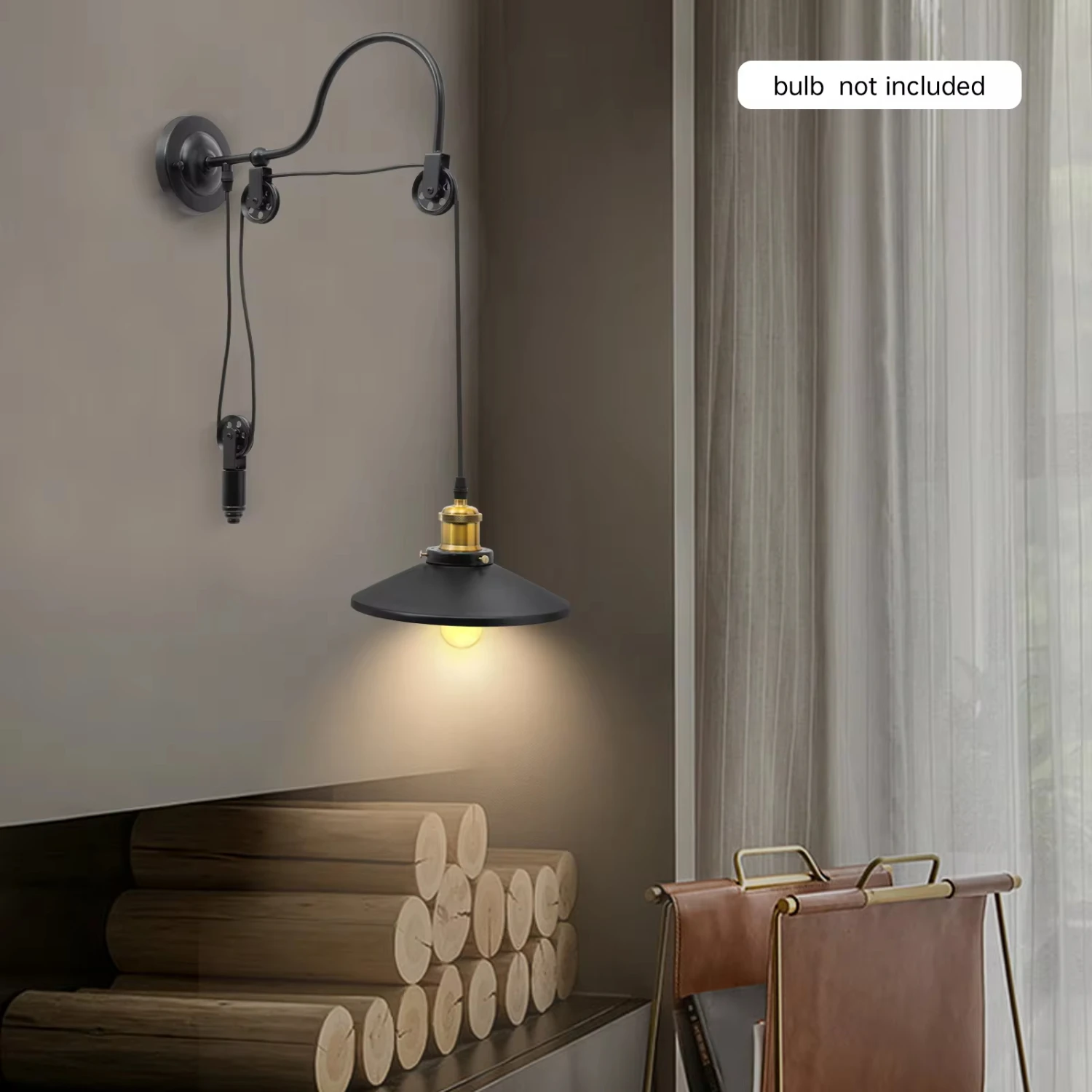 Nieuwe Industriële Stijl Muur Gemonteerde Licht Schans Retro Gooseneck Lamp Schuur Katrol Armatuur Verstelbare Metalen Licht Rek Slaapkamer