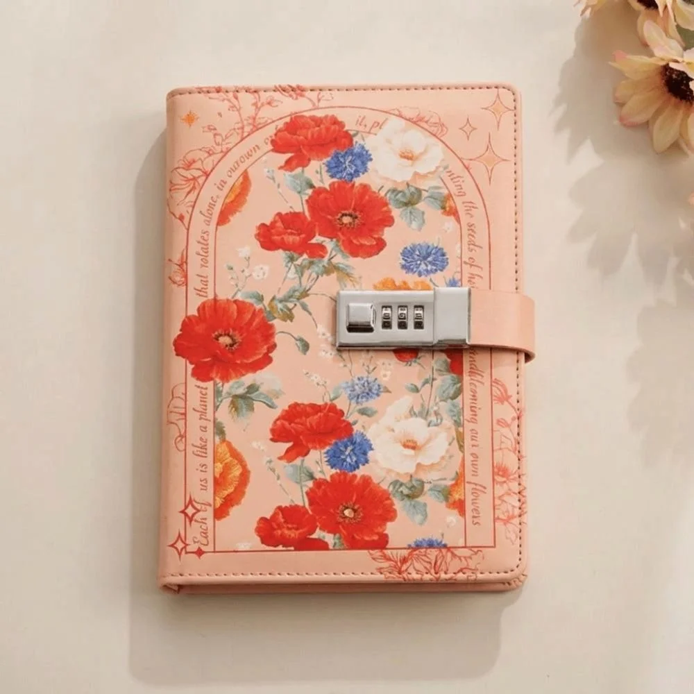 

Блокнот с надежным замком и паролем, стильный, изящный, компактный, формат А5, обеспечивающий плавное письмо.